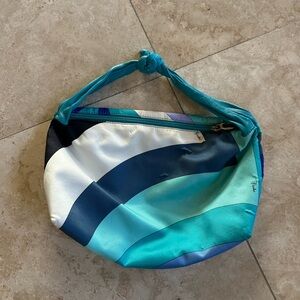 Vintage Emilio pucci satin silk multicolor pouch bag